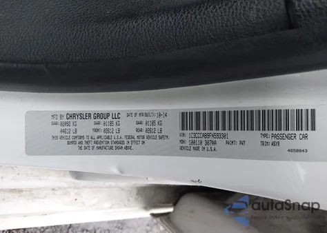 2015 Chrysler 200 Limited from USA, damaged, VIN 1C3CCCAB9FN593301